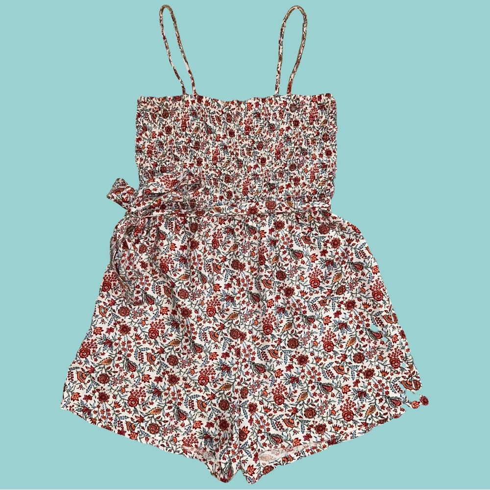 LOFT Petite Floral Romper Size M
